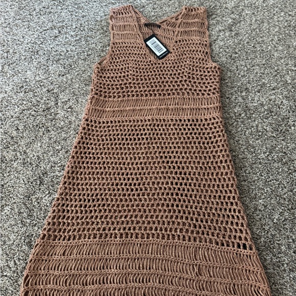 Vetchy Brown Crochet swimsuit cover up - Picture 1 of 5